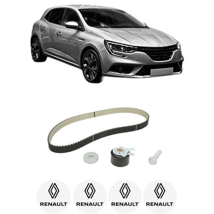 Set kit distributie RENAULT MEGANE IV Hatchback (B9A/M/N_) 1.6 TCe 205 (B9MV) din 2015 KW 151 CP 205 CMC 1618, Auto, SKF, 4 Stickere auto cu RENAULT