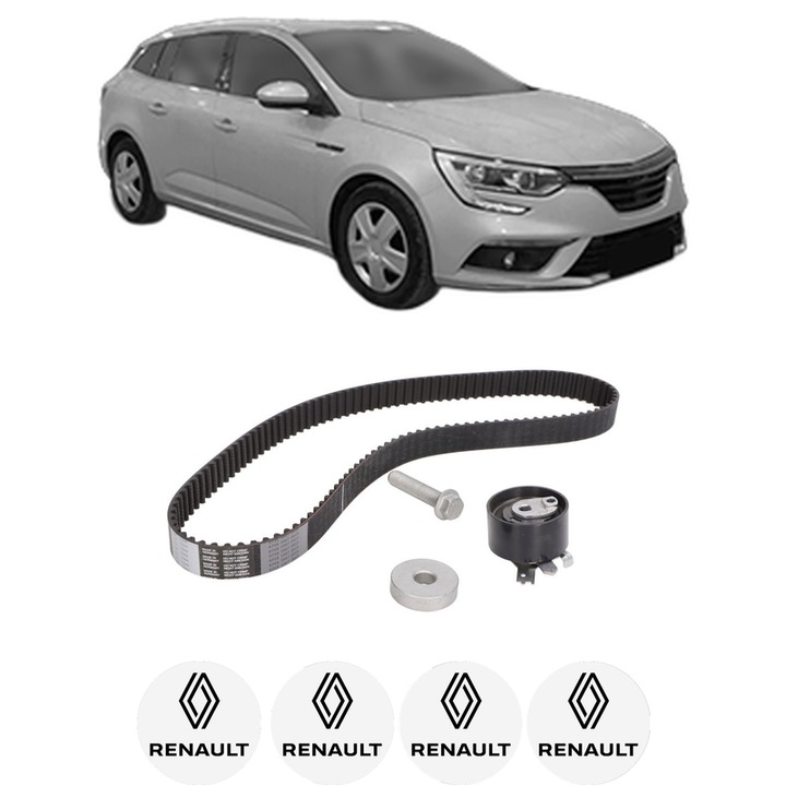Set kit distributie RENAULT MEGANE IV Grandtour (K9A/M/N_) 1.5 dCi 110 din 2016 KW 81 CP 110 CMC 1461, Auto, Continental Contitech, 4 Stickere auto cu RENAULT