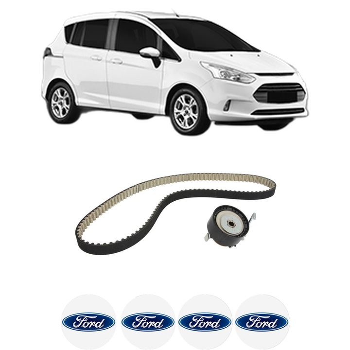 Set kit distributie FORD B-MAX Van (JK) 1.0 EcoBoost din 2012 KW 88 CP 120 CMC 998, Auto, Continental Contitech, 4 Stickere auto cu FORD
