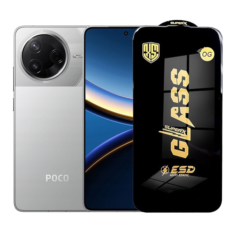 Folie de Protectie pentru Xiaomi Poco F7 Pro, Flippy, Sticla Securizata ESD, Margini Negre, Rezistenta la Zgirieturi, Antistatica, 0.35 mm, Transparenta