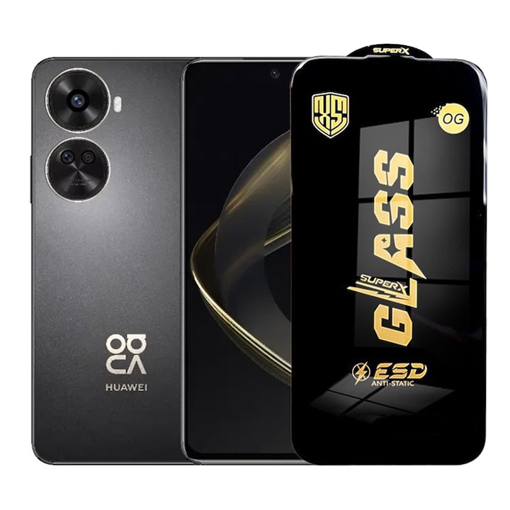 Folie ecran pentru Huawei Nova 11 SE, Sticla Securizata ESD, Margini Negre, Rezistenta la Zgi