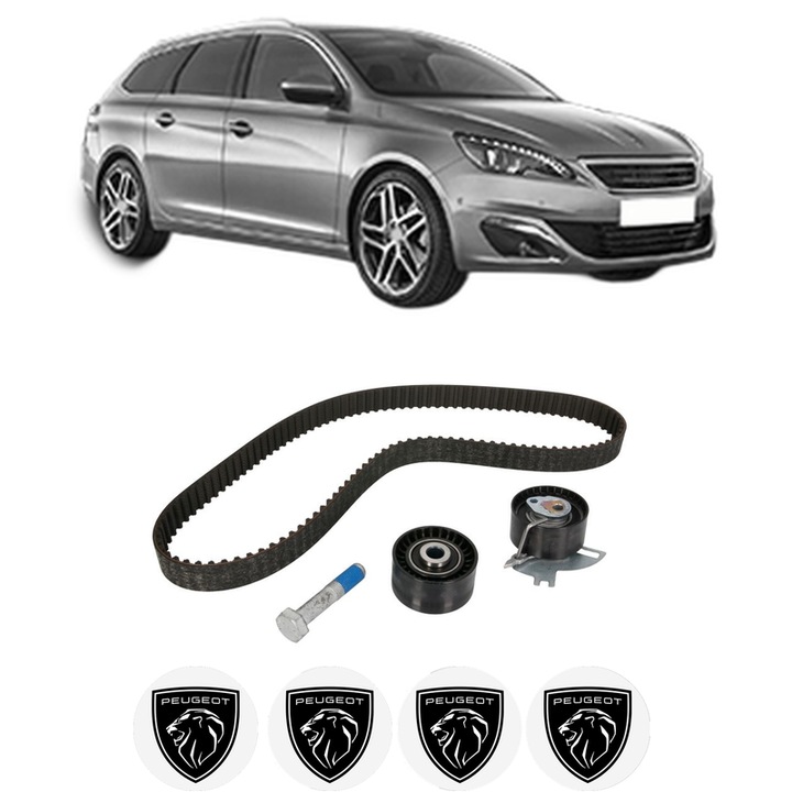 Set kit distributie PEUGEOT 308 SW II (LC_, LJ_, LR_, LX_, L4_) 2.0 GT HDi 180 / BlueHDi 180 din 2014-2021 KW 133 CP 181 CMC 1997, Auto, Continental Contitech, 4 Stickere auto cu PEUGEOT