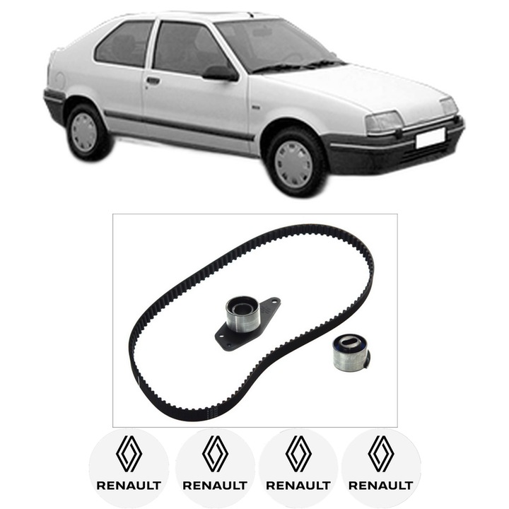 Set kit distributie RENAULT 19 I (B/C53_) 1.7 (B/C53C) din 1988-1992 KW 66 CP 90 CMC 1721, Auto, SKF, 4 Stickere auto cu RENAULT