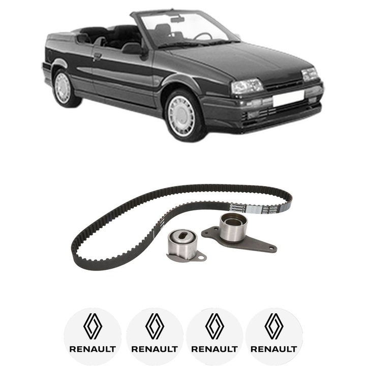 Set kit distributie RENAULT 19 II Cabriolet (D53_, 853_) 1.7 (D53C) din 1992-1993 KW 66 CP 90 CMC 1721, Auto, Continental Contitech, 4 Stickere auto cu RENAULT