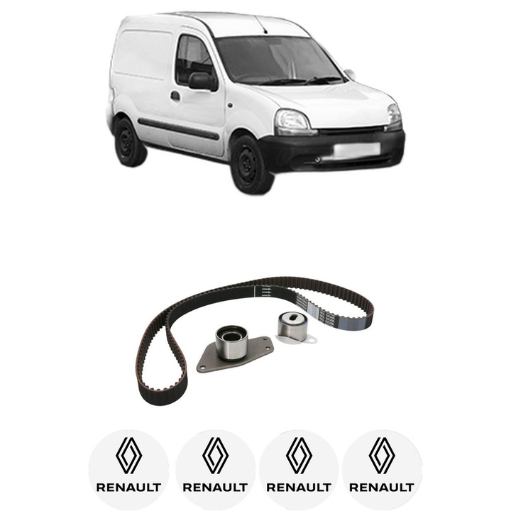 Set kit distributie RENAULT KANGOO Express (FC0/1_) D 65 1.9 (FC0E, FC02, FC0J, FC0N) din 1997 KW 47 CP 64 CMC 1870, Auto, Continental Contitech, 4 Stickere auto cu RENAULT