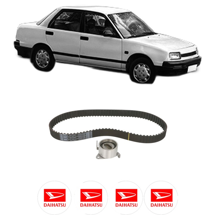 Set kit distributie DAIHATSU APPLAUSE I Hatchback (A101, A111) 1.6 16V 4WD (A111) din 1989-1997 KW 77 CP 105 CMC 1590, Auto, SKF, 4 Stickere auto cu DAIHATSU