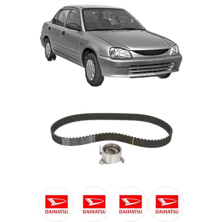 Set kit distributie DAIHATSU CHARADE IV Saloon (G203) 1.5 16V din 1994-2001 KW 55 CP 75 CMC 1499, Auto, SKF, 4 Stickere auto cu DAIHATSU