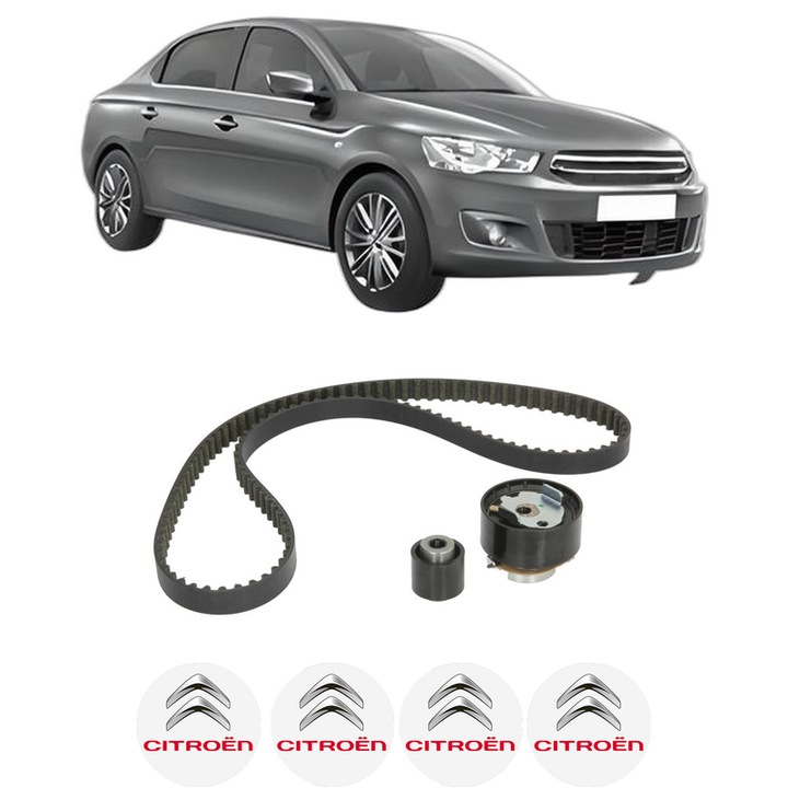 Set kit distributie CITROEN C-ELYSEE (DD_) 1.2 PureTech 82 (DDHMRP) din 2018 KW 61 CP 83 CMC 1199, Auto, Continental Contitech, 4 Stickere auto cu CITROEN