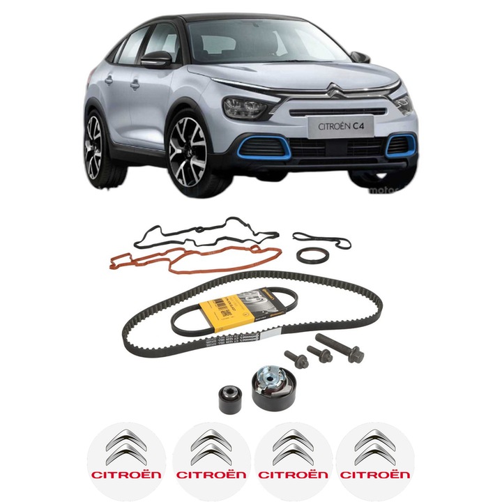 Set kit distributie CITROEN C4 III (BA_, BB_, BC_) 1.2 PureTech 130 (BAHNSA, BAHNSB) din 2020 KW 96 CP 130 CMC 1199, Auto, Continental Contitech, 4 Stickere auto cu CITROEN