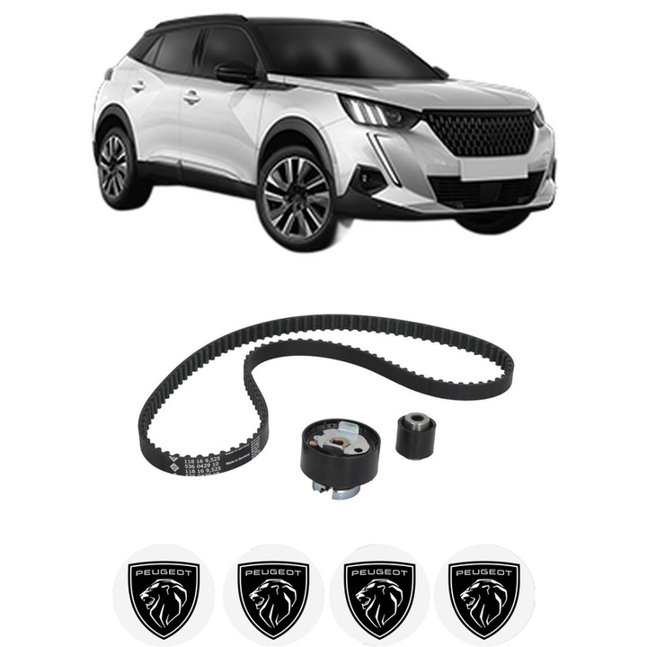 Set kit distributie PEUGEOT 2008 II (UD_, US_, UY_, UJ_, UR_, UC_) 1.2 PureTech 100 (USHNK) din 2019 KW 74 CP 101 CMC 1199, Auto, INA, 4 Stickere auto cu PEUGEOT