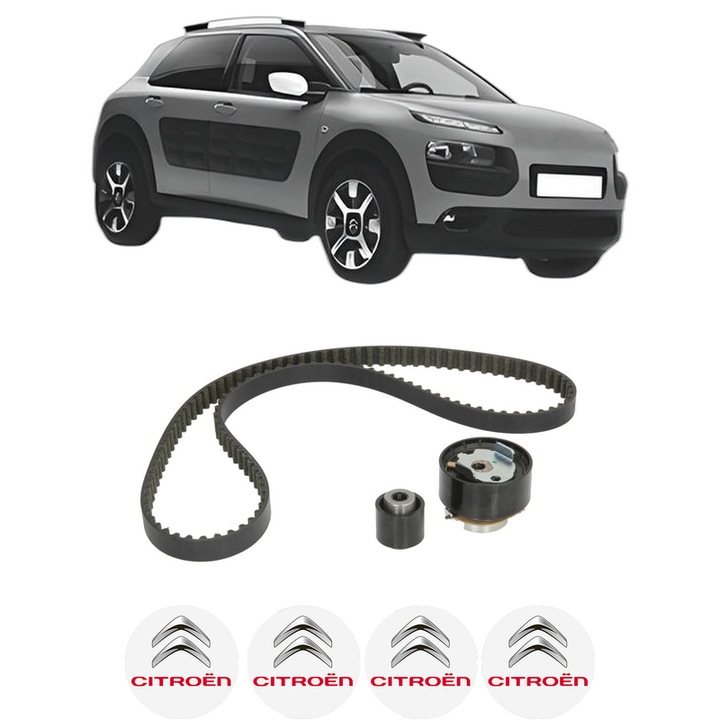Set kit distributie CITROEN C4 CACTUS 1.2 VTi 82 din 2014 KW 60 CP 82 CMC 1199, Auto, Continental Contitech, 4 Stickere auto cu CITROEN