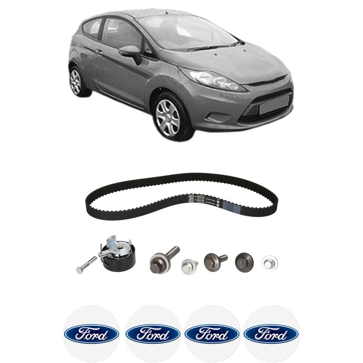 Set kit distributie FORD FIESTA VI (CB1, CCN) 1.6 din 2011-2017 KW 90 CP 122 CMC 1597, Auto, INA, 4 Stickere auto cu FORD