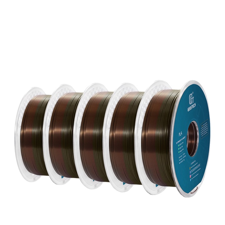 Filament 3D, Silk Bronze Rainbow, 1.75mm, 1kg, material ecologic