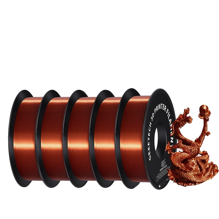 Filament 3D, PLA, Finisaj Matasos, Culoare Cupru, 1.75mm, 1kg