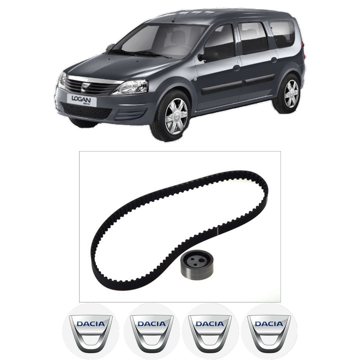 Set kit distributie DACIA LOGAN MCV (KS_) 1.4 din 2007 KW 55 CP 75 CMC 1390, Auto, Continental Contitech, 4 Stickere auto cu DACIA