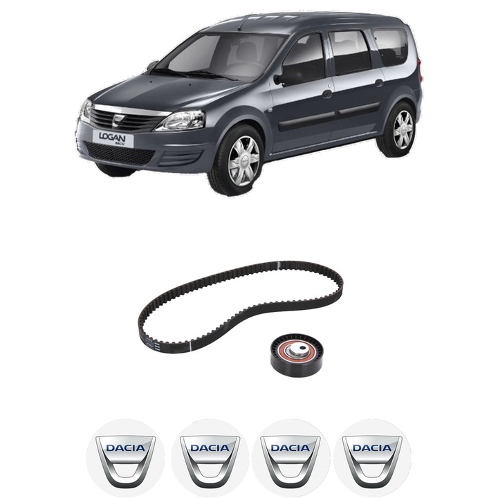 Set kit distributie DACIA LOGAN MCV (KS_) 1.4 din 2007 KW 55 CP 75 CMC 1390, Auto, SKF, 4 Stickere auto cu DACIA