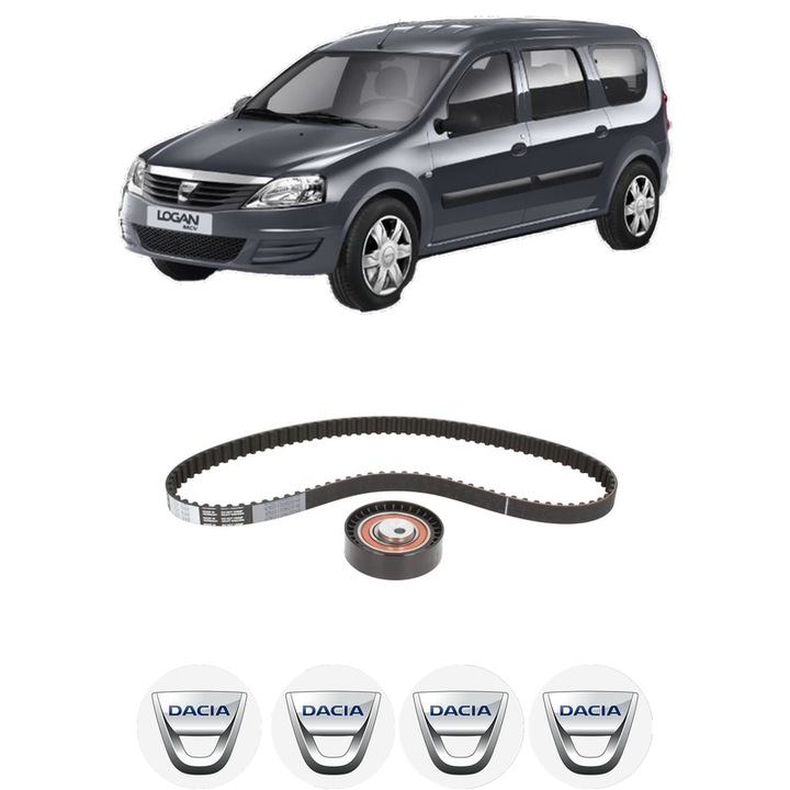 Set kit distributie DACIA LOGAN MCV (KS_) 1.6 MPI 85 din 2010 KW 62 CP 84 CMC 1598, Auto, Continental Contitech, 4 Stickere auto cu DACIA