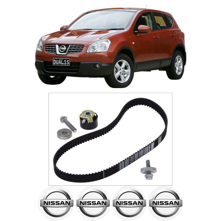 Set kit distributie NISSAN QASHQAI I (J10, NJ10) 1.5 dCi din 2006-2013 KW 78 CP 106 CMC 1461, Auto, SKF, 4 Stickere auto cu NISSAN