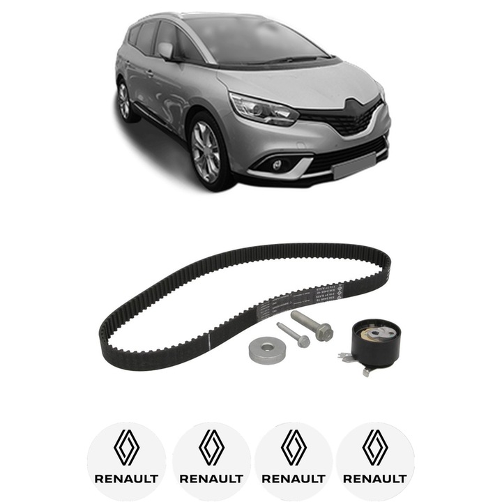 Set kit distributie RENAULT SCENIC IV (J9_) 1.5 dCi 110 din 2016-2022 KW 81 CP 110 CMC 1461, Auto, INA, 4 Stickere auto cu RENAULT