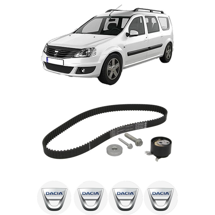 Set kit distributie DACIA LOGAN MCV II 1.5 dCi din 2013 KW 55 CP 75 CMC 1461, Auto, INA, 4 Stickere auto cu DACIA