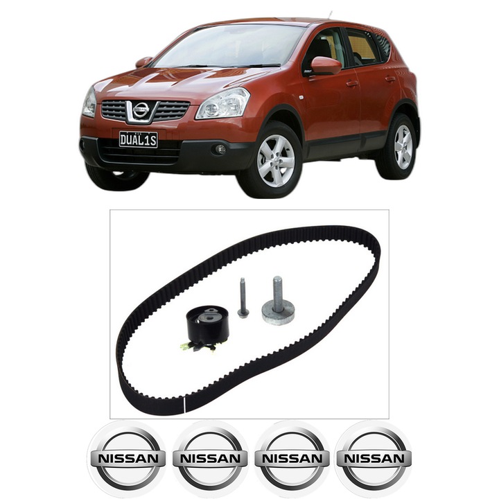 Set kit distributie NISSAN QASHQAI I (J10, NJ10) 1.5 dCi din 2008-2010 KW 76 CP 103 CMC 1461, Auto, Continental Contitech, 4 Stickere auto cu NISSAN