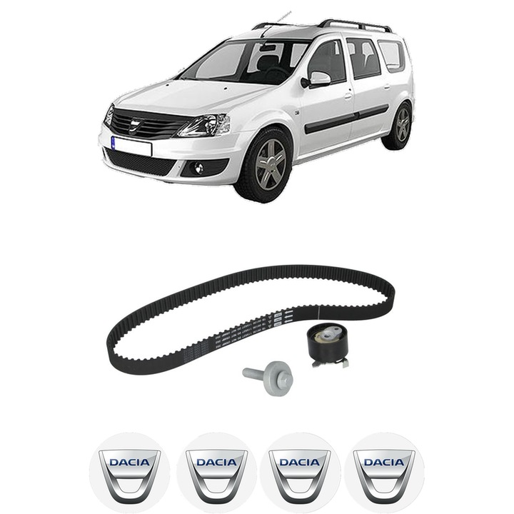 Set kit distributie DACIA LOGAN MCV II 1.5 dCi din 2013 KW 66 CP 90 CMC 1461, Auto, SKF, 4 Stickere auto cu DACIA