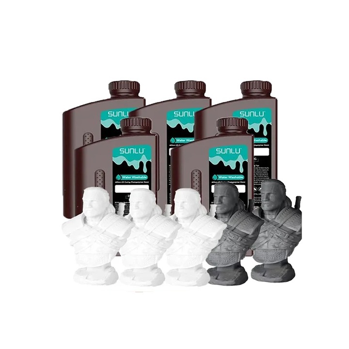 3D nyomtató gyanta, Sunlu, standard fekete és fehér, sokoldalú alkalmazások, nagy pontosság