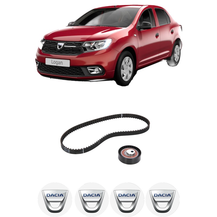 Set kit distributie DACIA LOGAN II 1.6 din 2013-2016 KW 63 CP 86 CMC 1598, Auto, SKF, 4 Stickere auto cu DACIA