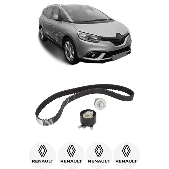 Set kit distributie RENAULT SCENIC IV (J9_) 1.5 dCi 95 din 2016-2022 KW 70 CP 95 CMC 1461, Auto, Continental Contitech, 4 Stickere auto cu RENAULT