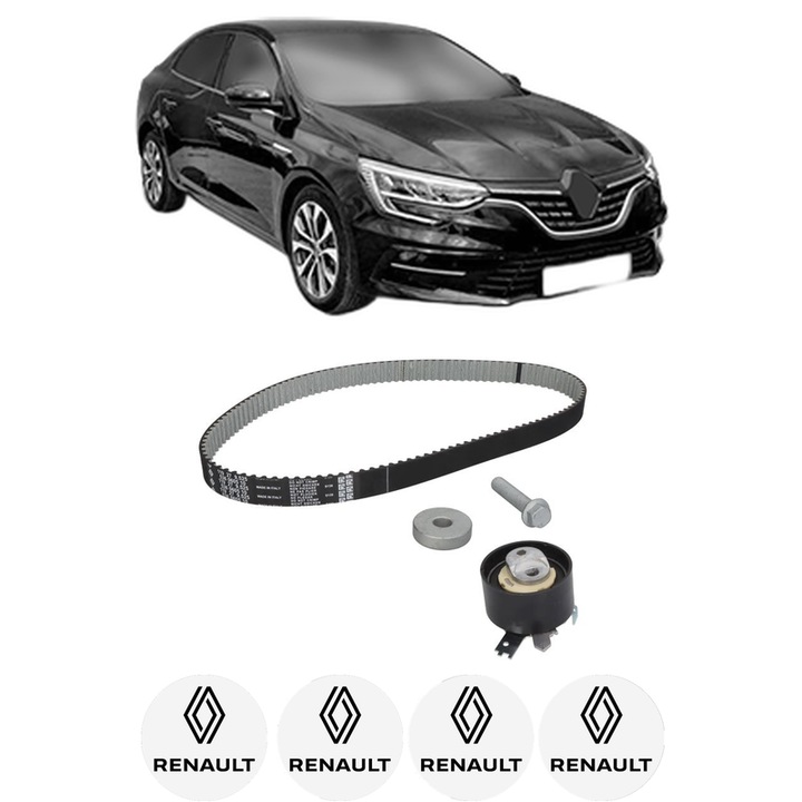 Set kit distributie RENAULT MEGANE IV Saloon 1.5 dCi 90 (LVA1) din 2016 KW 66 CP 90 CMC 1461, Auto, INA, 4 Stickere auto cu RENAULT