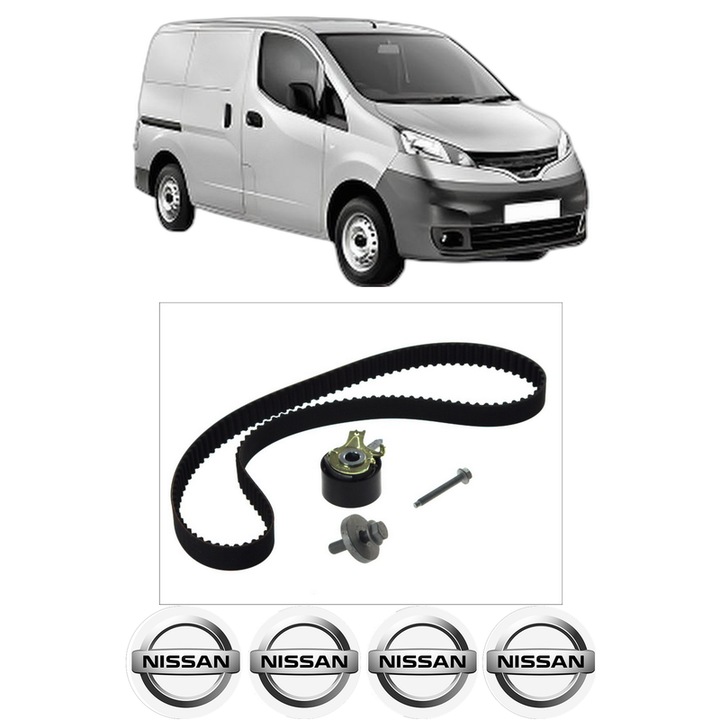 Set kit distributie NISSAN NV200 Van 1.5 dCi 90 (M20, M20N, M20M) din 2011 KW 66 CP 90 CMC 1461, Auto, Continental Contitech, 4 Stickere auto cu NISSAN