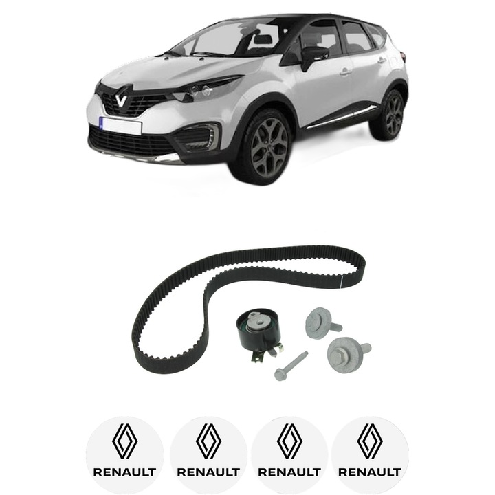 Set kit distributie RENAULT CAPTUR I (J5_, H5_) 1.5 dCi 90 (J5N4, J5M5, J5MW, J5M6, J5AL, J5AJ) din 2013 KW 66 CP 90 CMC 1461, Auto, INA, 4 Stickere auto cu RENAULT