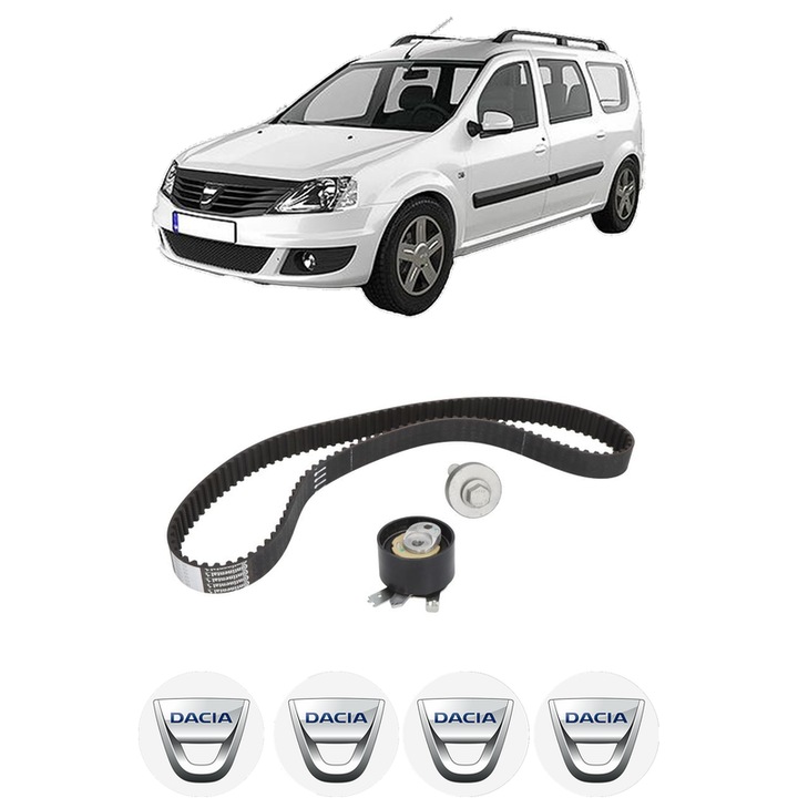Set kit distributie DACIA LOGAN MCV II 1.5 dCi din 2013 KW 66 CP 90 CMC 1461, Auto, Continental Contitech, 4 Stickere auto cu DACIA