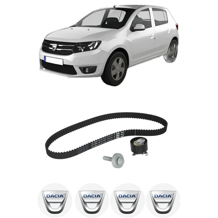 Set kit distributie DACIA SANDERO II 1.5 dCi din 2012 KW 66 CP 90 CMC 1461, Auto, SKF, 4 Stickere auto cu DACIA