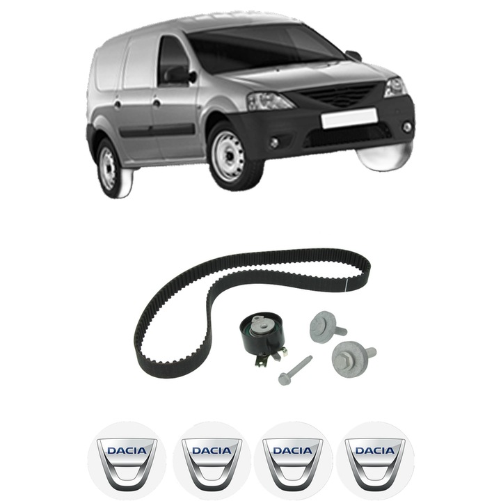 Set kit distributie DACIA LOGAN EXPRESS (FS_) 1.5 dCi (FS0W) din 2009 KW 63 CP 86 CMC 1461, Auto, INA, 4 Stickere auto cu DACIA