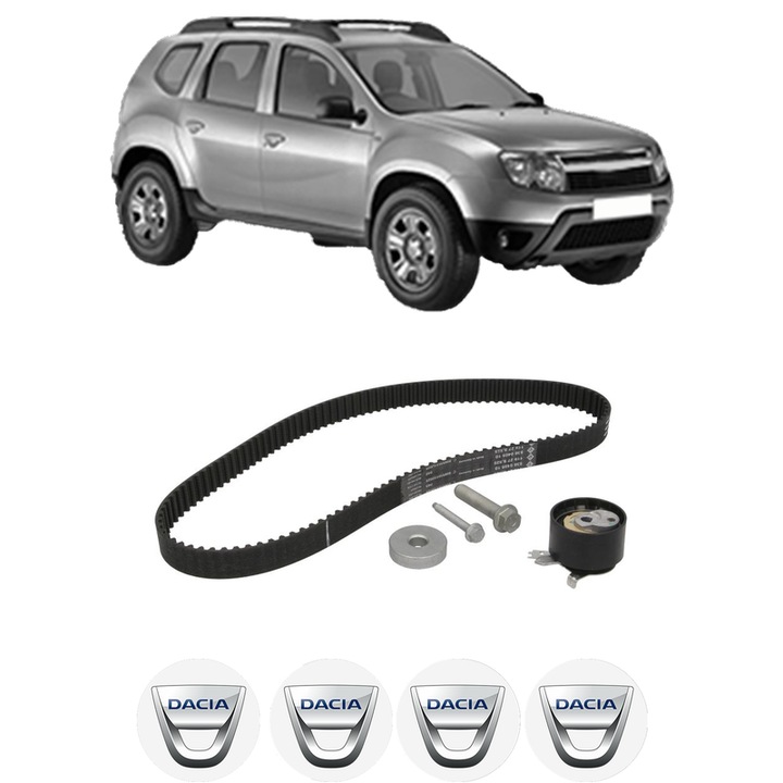 Set kit distributie DACIA DUSTER (HS_) 1.5 dCi (HSAJ) din 2010-2018 KW 66 CP 90 CMC 1461, Auto, INA, 4 Stickere auto cu DACIA
