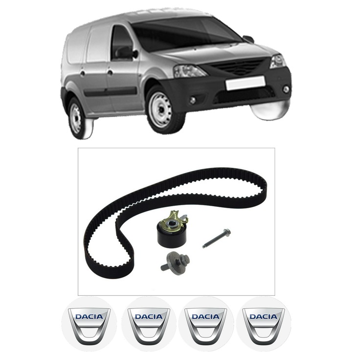 Set kit distributie DACIA LOGAN EXPRESS (FS_) 1.5 dCi din 2010 KW 65 CP 88 CMC 1461, Auto, Continental Contitech, 4 Stickere auto cu DACIA