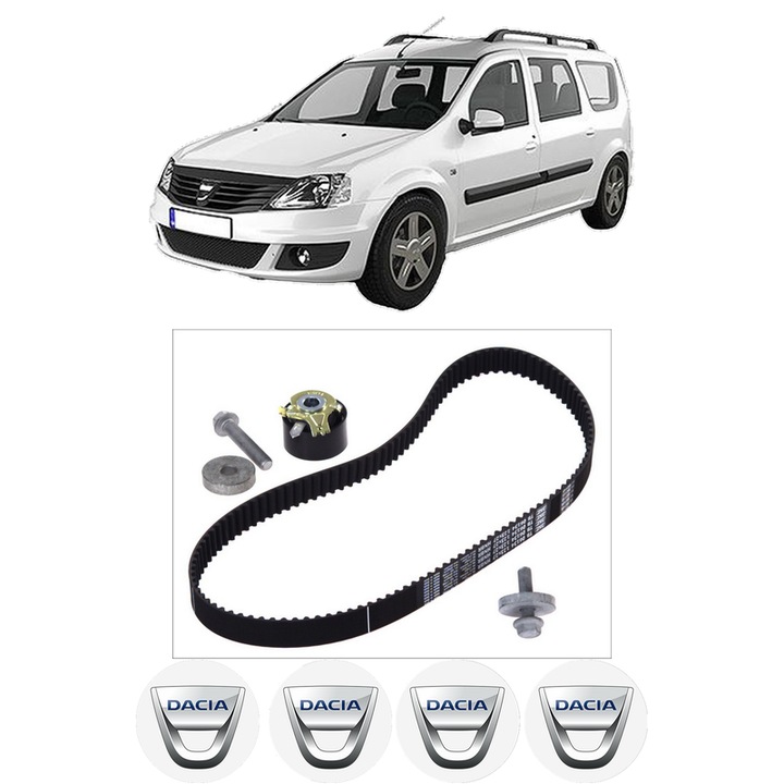 Set kit distributie DACIA LOGAN MCV II 1.5 dCi din 2013 KW 63 CP 84 CMC 1461, Auto, SKF, 4 Stickere auto cu DACIA