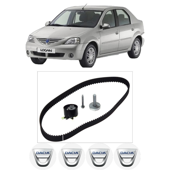 Set kit distributie DACIA LOGAN (LS_) 1.5 dCi (LS04) din 2010-2012 KW 55 CP 75 CMC 1461, Auto, Continental Contitech, 4 Stickere auto cu DACIA