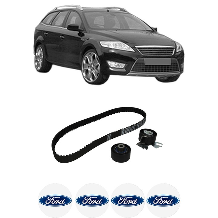 Set kit distributie FORD MONDEO IV (BA7) 2.0 TDCi din 2007-2015 KW 103 CP 140 CMC 1997, Auto, SKF, 4 Stickere auto cu FORD