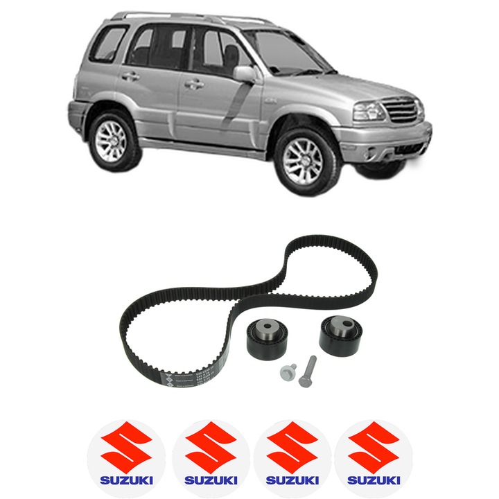 Set kit distributie SUZUKI GRAND VITARA I (FT, HT) 2.0 HDI 110 4x4 (SQ420D, TD82V) din 2001-2003 KW 80 CP 109 CMC 1997, Auto, INA, 4 Stickere auto cu SUZUKI
