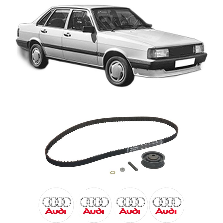 Set kit distributie AUDI 80 B2 Saloon (811, 813, 814, 819, 853) 1.8 GTE din 1984-1986 KW 82 CP 112 CMC 1781, Auto, INA, 4 Stickere auto cu AUDI