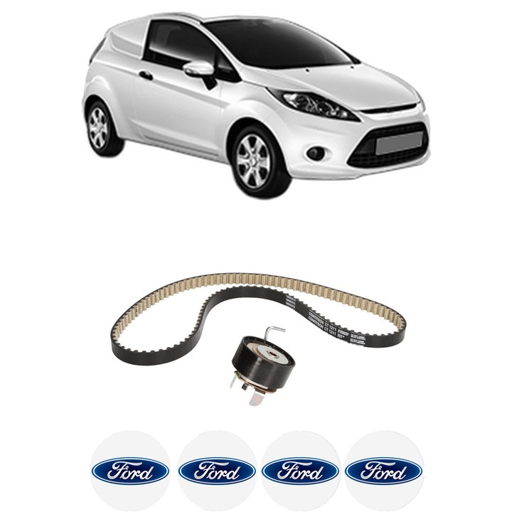 Set kit distributie FORD FIESTA VI Van 1.0 EcoBoost din 2012-2017 KW 92 CP 125 CMC 998, Auto, Continental Contitech, 4 Stickere auto cu FORD