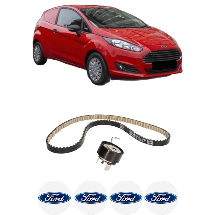Set kit distributie FORD FIESTA VII Van 1.1 Ti-VCT din 2019 KW 63 CP 86 CMC 1084, Auto, Continental Contitech, 4 Stickere auto cu FORD