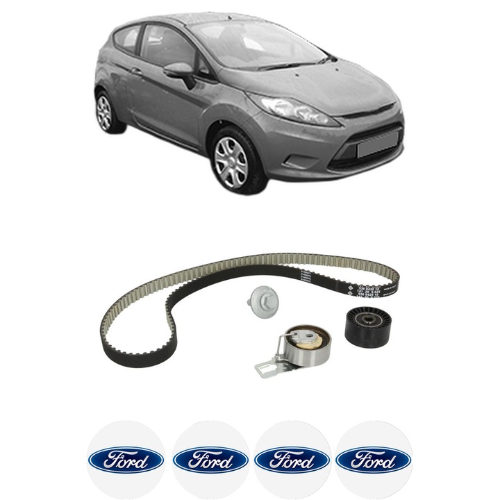 Set kit distributie FORD FIESTA VI (CB1, CCN) 1.5 TDCi din 2015-2017 KW 70 CP 95 CMC 1499, Auto, INA, 4 Stickere auto cu FORD
