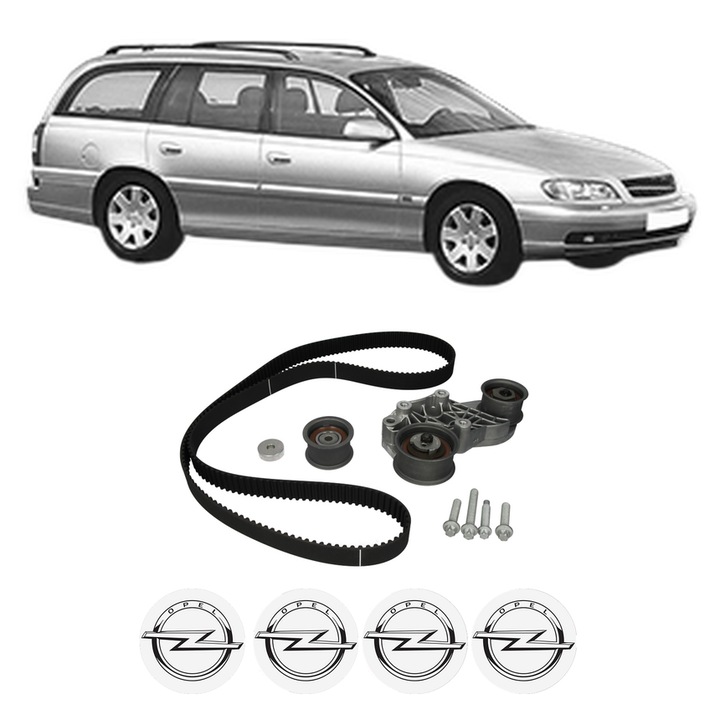 Set kit distributie OPEL OMEGA B Estate (V94) 2.6 V6 (F35, M35, P35) din 2000-2003 KW 132 CP 180 CMC 2597, Auto, SKF, 4 Stickere auto cu OPEL