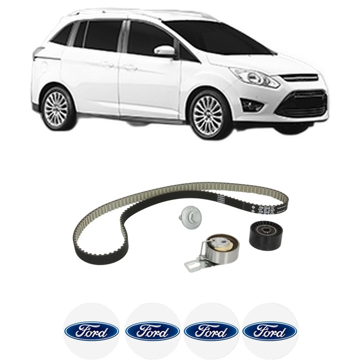 Set kit distributie FORD GRAND C-MAX Van 1.5 TDCi din 2015-2019 KW 88 CP 120 CMC 1499, Auto, INA, 4 Stickere auto cu FORD