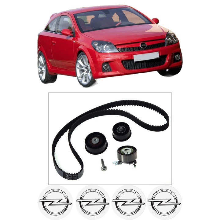 Set kit distributie OPEL ASTRA H GTC (A04) 1.8 (L08) din 2005-2010 KW 92 CP 125 CMC 1796, Auto, Continental Contitech, 4 Stickere auto cu OPEL