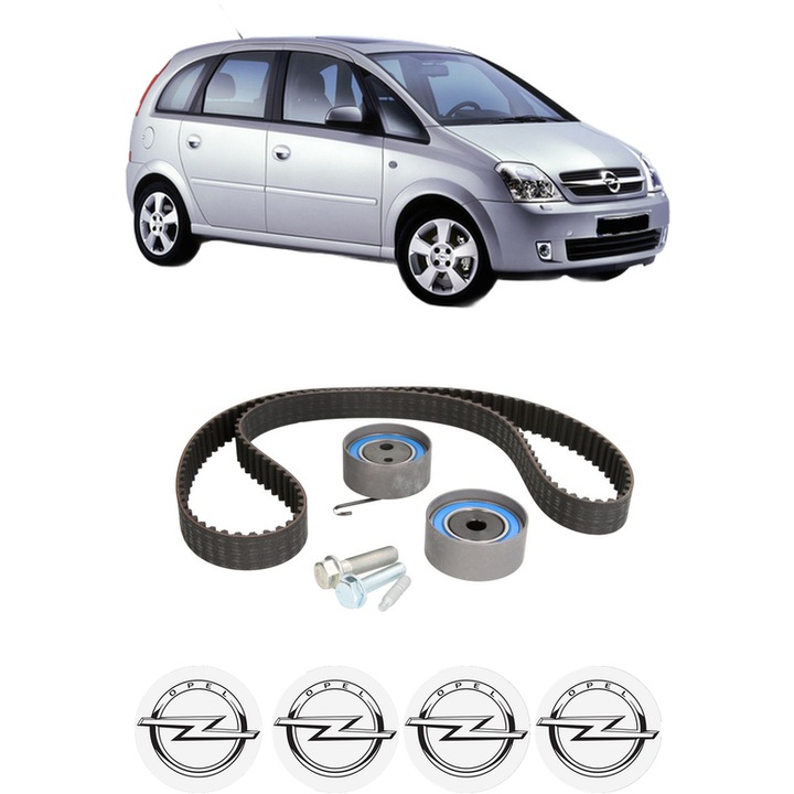 Set kit distributie OPEL MERIVA A MPV (X03) 1.7 CDTI (E75) din 2003-2010 KW 74 CP 100 CMC 1686, Auto, Continental Contitech, 4 Stickere auto cu OPEL