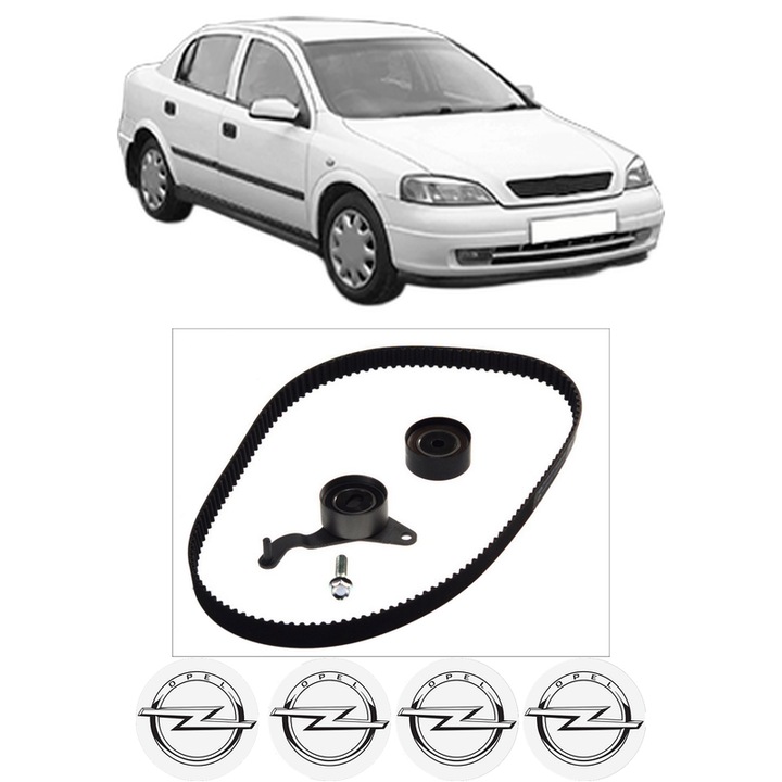 Set kit distributie OPEL ASTRA G Saloon (T98) 1.7 DTI 16V (F69) din 2000-2005 KW 55 CP 75 CMC 1686, Auto, SKF, 4 Stickere auto cu OPEL